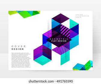 Geometric background Template for covers, flyers, banners, posters and placards, may be used for presentations and book covers, EPS10 vector illustration