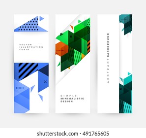 Plantilla de fondo geométrico para cubiertas, volantes, pancartas, carteles y carteles, puede utilizarse para presentaciones y portadas de libros, ilustración vectorial EPS10