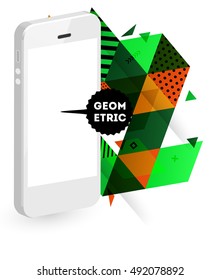 Plantilla de fondo geométrico para cubiertas, volantes, pancartas, carteles y carteles, puede utilizarse para presentaciones y portadas de libros, ilustración vectorial EPS10