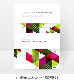Plantilla de fondo geométrico para cubiertas, volantes, pancartas, carteles y carteles, puede utilizarse para presentaciones y portadas de libros, ilustración vectorial EPS10