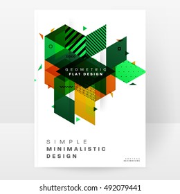 Geometric background Template for covers, flyers, banners, posters and placards, may be used for presentations and book covers, EPS10 vector illustration