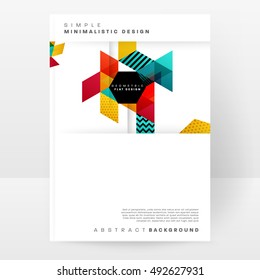 Plantilla de fondo geométrico para cubiertas, volantes, pancartas, carteles y carteles, puede utilizarse para presentaciones y portadas de libros, ilustración vectorial EPS10