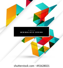 Geometrischer Hintergrund Vorlage für Cover, Flyer, Banner, Poster und Plakate, kann für Präsentationen und Buchumschläge, EPS10 Vektorgrafik, verwendet werden