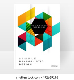 Modelo geométrico para capas, folhetos, banners, cartazes e cartazes, pode ser usado para apresentações e capas de livros, ilustração vetorial EPS10