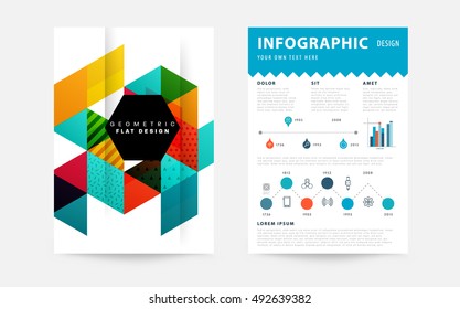 Geometric background Template for covers, flyers, banners, posters and placards, may be used for presentations and book covers, EPS10 vector illustration