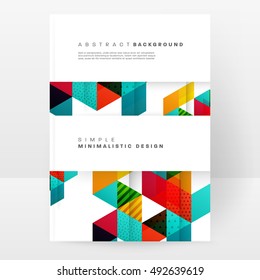 Geometric background Template for covers, flyers, banners, posters and placards, may be used for presentations and book covers, EPS10 vector illustration