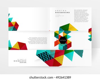 Plantilla de fondo geométrico para cubiertas, volantes, pancartas, carteles y carteles, puede utilizarse para presentaciones y portadas de libros, ilustración vectorial EPS10