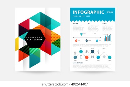 Geometric background Template for covers, flyers, banners, posters and placards, may be used for presentations and book covers, EPS10 vector illustration