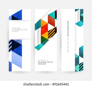 Geometrischer Hintergrund Vorlage für Cover, Flyer, Banner, Poster und Plakate, kann für Präsentationen und Buchumschläge, EPS10 Vektorgrafik, verwendet werden