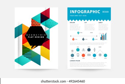 Geometric background Template for covers, flyers, banners, posters and placards, may be used for presentations and book covers, EPS10 vector illustration