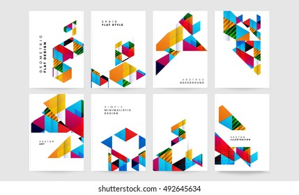 Geometrischer Hintergrund Vorlage für Cover, Flyer, Banner, Poster und Plakate, kann für Präsentationen und Buchumschläge, EPS10 Vektorgrafik, verwendet werden