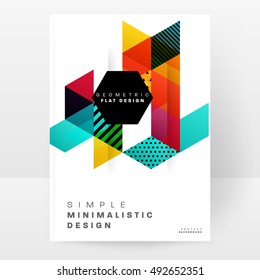 Modelo geométrico para capas, folhetos, banners, cartazes e cartazes, pode ser usado para apresentações e capas de livros, ilustração vetorial EPS10