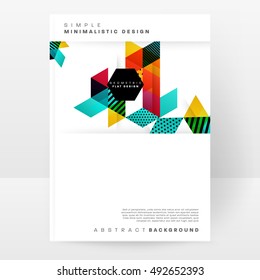 Geometric background Template for covers, flyers, banners, posters and placards, may be used for presentations and book covers, EPS10 vector illustration