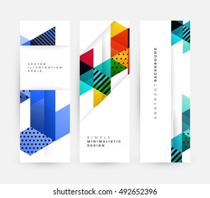 Plantilla de fondo geométrico para cubiertas, volantes, pancartas, carteles y carteles, puede utilizarse para presentaciones y portadas de libros, ilustración vectorial EPS10