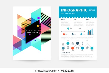 Geometric background Template for covers, flyers, banners, posters and placards, may be used for presentations and book covers, EPS10 vector illustration