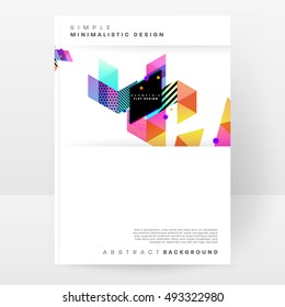 Plantilla de fondo geométrico para cubiertas, volantes, pancartas, carteles y carteles, puede utilizarse para presentaciones y portadas de libros, ilustración vectorial EPS10