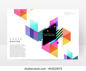 Geometric background Template for covers, flyers, banners, posters and placards, may be used for presentations and book covers, EPS10 vector illustration