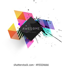 Geometric background Template for covers, flyers, banners, posters and placards, may be used for presentations and book covers, EPS10 vector illustration