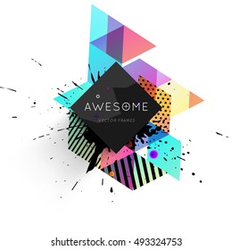 Plantilla de fondo geométrico para cubiertas, volantes, pancartas, carteles y carteles, puede utilizarse para presentaciones y portadas de libros, ilustración vectorial EPS10