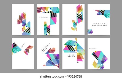 Modelo geométrico para capas, folhetos, banners, cartazes e cartazes, pode ser usado para apresentações e capas de livros, ilustração vetorial EPS10