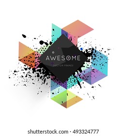 Geometric background Template for covers, flyers, banners, posters and placards, may be used for presentations and book covers, EPS10 vector illustration