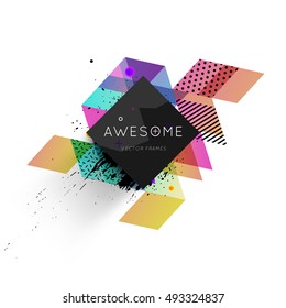 Plantilla de fondo geométrico para cubiertas, volantes, pancartas, carteles y carteles, puede utilizarse para presentaciones y portadas de libros, ilustración vectorial EPS10