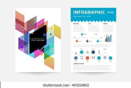 Geometric background Template for covers, flyers, banners, posters and placards, may be used for presentations and book covers, EPS10 vector illustration