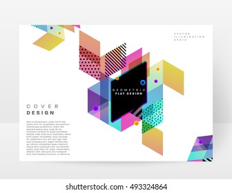 Geometric background Template for covers, flyers, banners, posters and placards, may be used for presentations and book covers, EPS10 vector illustration