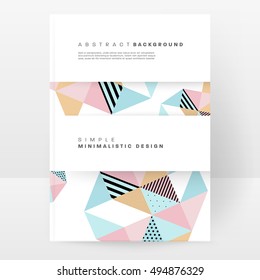 Geometric background Template for covers, flyers, banners, posters and placards, may be used for presentations and book covers, EPS10 vector illustration