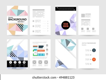 Geometrischer Hintergrund Vorlage für Cover, Flyer, Banner, Poster und Plakate, kann für Präsentationen und Buchumschläge, EPS10 Vektorgrafik, verwendet werden