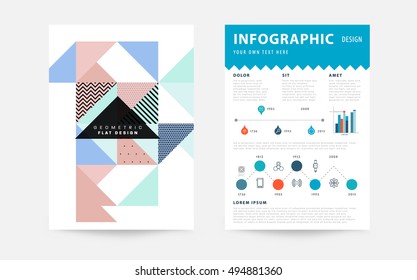 Geometric background Template for covers, flyers, banners, posters and placards, may be used for presentations and book covers, EPS10 vector illustration