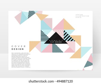 Geometric background Template for covers, flyers, banners, posters and placards, may be used for presentations and book covers, EPS10 vector illustration