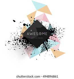 Geometric background Template for covers, flyers, banners, posters and placards, may be used for presentations and book covers, EPS10 vector illustration