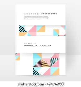 Geometric background Template for covers, flyers, banners, posters and placards, may be used for presentations and book covers, EPS10 vector illustration