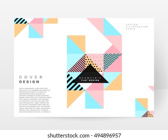 Geometrischer Hintergrund Vorlage für Cover, Flyer, Banner, Poster und Plakate, kann für Präsentationen und Buchumschläge, EPS10 Vektorgrafik, verwendet werden