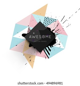 Plantilla de fondo geométrico para cubiertas, volantes, pancartas, carteles y carteles, puede utilizarse para presentaciones y portadas de libros, ilustración vectorial EPS10