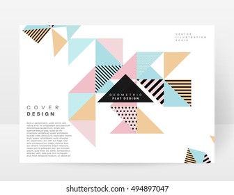 Geometric background Template for covers, flyers, banners, posters and placards, may be used for presentations and book covers, EPS10 vector illustration