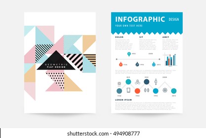 Geometric background Template for covers, flyers, banners, posters and placards, may be used for presentations and book covers, EPS10 vector illustration