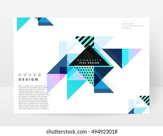 Geometric background Template for covers, flyers, banners, posters and placards, may be used for presentations and book covers, EPS10 vector illustration