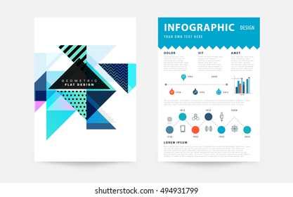 Geometric background Template for covers, flyers, banners, posters and placards, may be used for presentations and book covers, EPS10 vector illustration