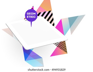 Geometric background Template for covers, flyers, banners, posters and placards, may be used for presentations and book covers, EPS10 vector illustration