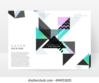 Geometric background Template for covers, flyers, banners, posters and placards, may be used for presentations and book covers, EPS10 vector illustration