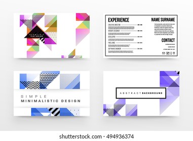 Geometric background Template for covers, flyers, banners, posters and placards, may be used for presentations and book covers, EPS10 vector illustration
