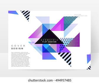 Geometric background Template for covers, flyers, banners, posters and placards, may be used for presentations and book covers, EPS10 vector illustration