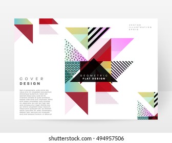Geometric background Template for covers, flyers, banners, posters and placards, may be used for presentations and book covers, EPS10 vector illustration