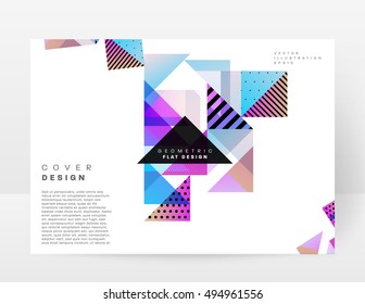 Geometric background Template for covers, flyers, banners, posters and placards, may be used for presentations and book covers, EPS10 vector illustration