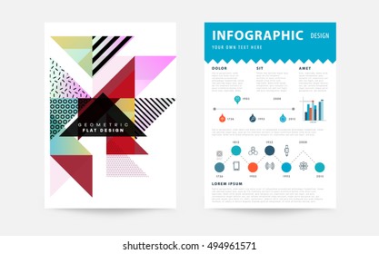 Geometric background Template for covers, flyers, banners, posters and placards, may be used for presentations and book covers, EPS10 vector illustration