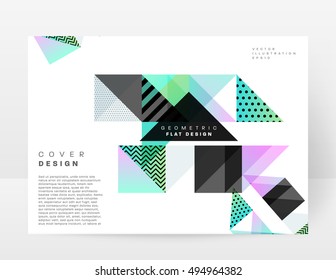 Modelo geométrico para capas, folhetos, banners, cartazes e cartazes, pode ser usado para apresentações e capas de livros, ilustração vetorial EPS10