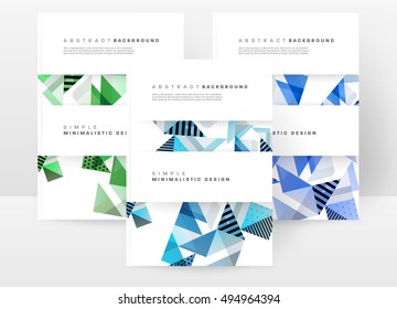 Geometrischer Hintergrund Vorlage für Cover, Flyer, Banner, Poster und Plakate, kann für Präsentationen und Buchumschläge, EPS10 Vektorgrafik, verwendet werden