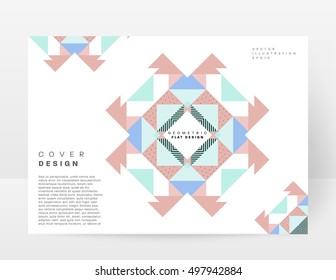 Geometric background Template for covers, flyers, banners, posters and placards, may be used for presentations and book covers, EPS10 vector illustration
